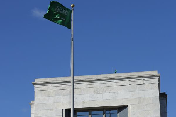 The Kingdom of Saudi Arabia's embassy in the United States stands in the Foggy Bottom neighborhood near the Kennedy Center for the Performing Arts and the Watergate complex January 4, 2016 in Washington, DC.