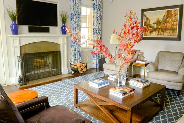 Red and orange leaves in a vase on the table can add a splash of fall color to the room. Christopher Oquendo/AJC FILE