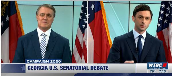 At their debate on Oct. 28, Republican U.S. Sen. David Perdue, left, and Democrat Jon Ossoff hurled accusations at each other involving China and the coronavirus pandemic.