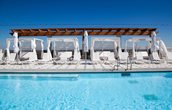 Hotel Effie in Miramar Beach, Florida, boasts a rooftop pool and lounge with panoramic views of the Emerald Coast.
Courtesy of Hotel Effie