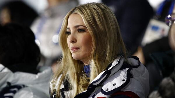 PYEONGCHANG-GUN, SOUTH KOREA - FEBRUARY 25: Ivanka Trump, second from right, daughter of U.S. President Donald Trump, attends the closing ceremony of the 2018 Winter Olympics at PyeongChang Olympic Stadium on February 25, 2018 in Pyeongchang-gun, South Korea.  (Photo by Patrick Semansky - Pool /Getty Images)