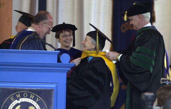 Denmark received an honorary degree from Emory in 2000.