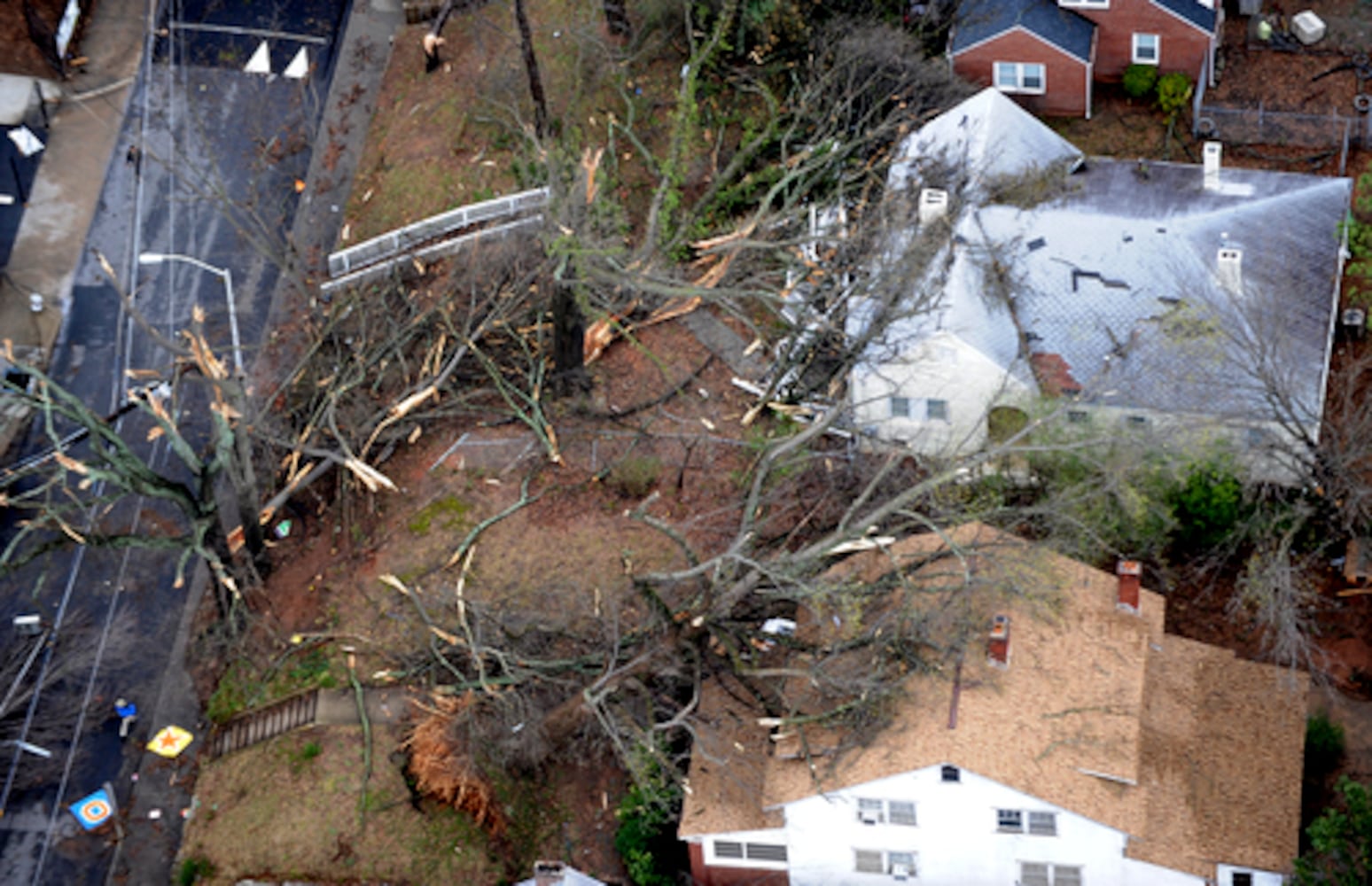 Atlanta tornado: Bird's-eye view of damage