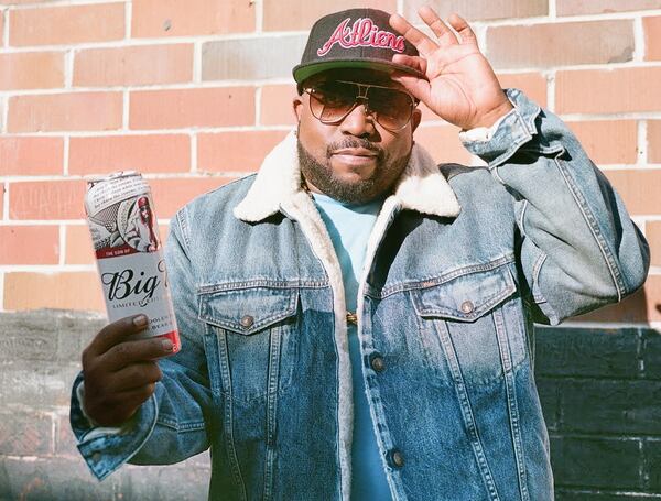 Big Boi poses with his Budweiser Tall Boy.