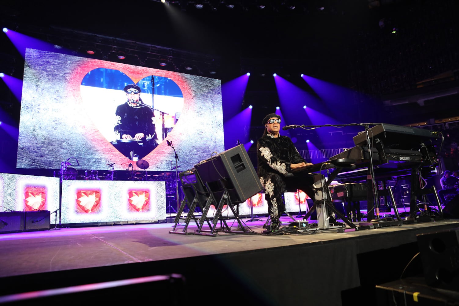 Stevie Wonder entertained a sold out State Farm Arena crowd on Saturday, October 19, 2024. He was escorted onstage by his daughter Aisha Morris and son Kailand Morris on his "Sing Your Song! As We Fix Our Nation's Broken Heart" tour.
Robb Cohen for the Atlanta Journal-Constitution