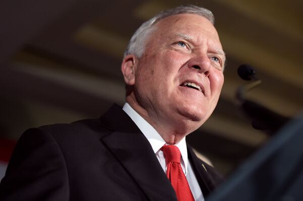 Gov. Nathan Deal speaks Thursday at a Republican Unity Rally in Gwinnett County. Jenna Eason / Jenna.Eason@coxinc.com