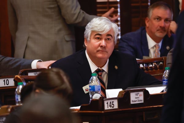 Rep. Lauren McDonald, R-Cumming, shown in House chambers at the Georgia State Capitol on Thursday, Feb. 8, 2024. (Natrice Miller / Natrice.miller@ajc.com)