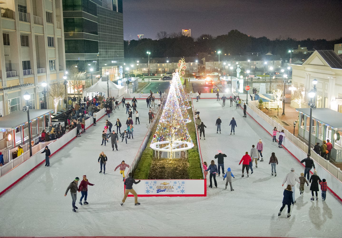 Christmas tree lighting at Atlantic Station