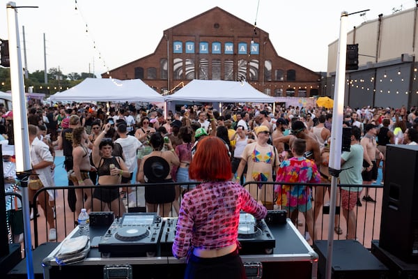 People dance at the Chaka Khan Hacienda party at Pullman Yards on Sunday, Sept. 10, 2023. Photo by Ben Gray 
ben@bengray.com