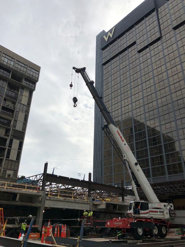 Just ahead of the park’s debut Chick-fil-A will reopen May 2 in its new location above The Grove. Starbucks will open its new location inside Building 100 later in May. Building 400’s lobby will also open May 3. (Courtesy of The Wilbert Group)