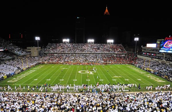 ATLANTA, GA - OCTOBER 4: A general view of Bobby Dodd Stadium during the game between the Georgia Tech Yellow and the Miami Hurricanes on October 4, 2014 in Atlanta, Georgia. (Photo by Scott Cunningham/Getty Images)