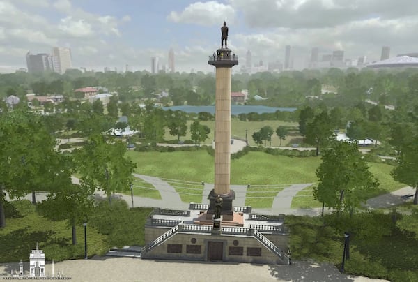 The National Monuments Foundation plans to construct the Peace Column, topped with an image of Tomochichi, the native American chief who gave James Oglethorpe land on which to start the Georgia colony. The foundation is raising $25 million to create memorials to Georgia’s many peacemakers and civil rights heroes.