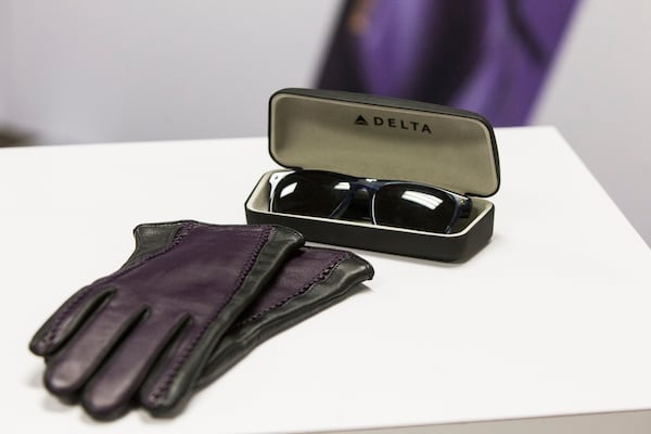 New Delta Airlines uniforms and accessories are out on display during the uniform fitting for Delta employees at Hartsfield-Jackson Atlanta International Airport in Atlanta, Georgia, on Wednesday, February 7, 2018. (REANN HUBER/REANN.HUBER@AJC.COM)