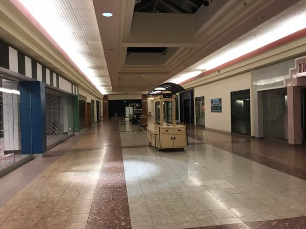 Huge swaths of the mall are empty.