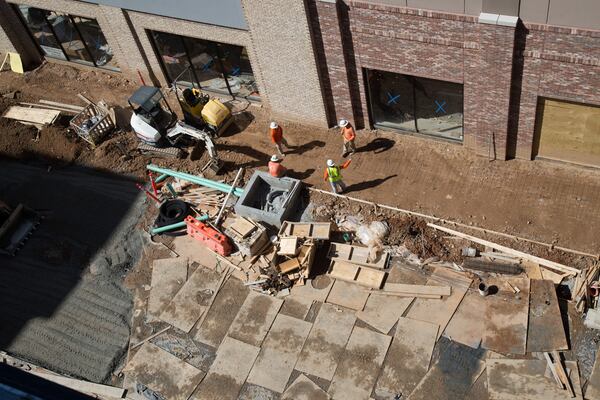 Here's what construction of the retail shops at The Battery Atlanta at the Braves' SunTrust Park looked like Feb. 23, 2017.