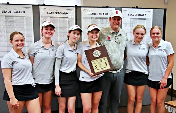 The Dunwoody girls won the 2023 DeKalb County championship, April 11 at Sugar Creek Golf Course.