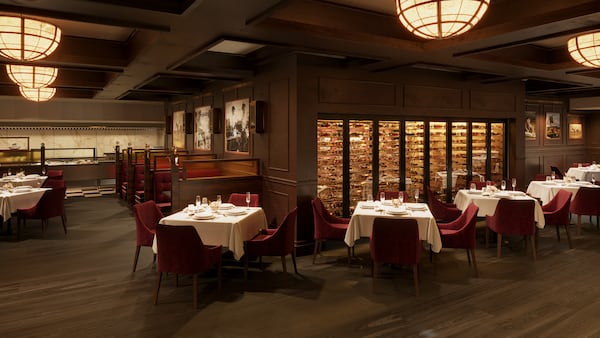 A rendering of Clark's Steakhouse, which is set to open next summer in Buckhead with live-fire steaks and Southern influences.