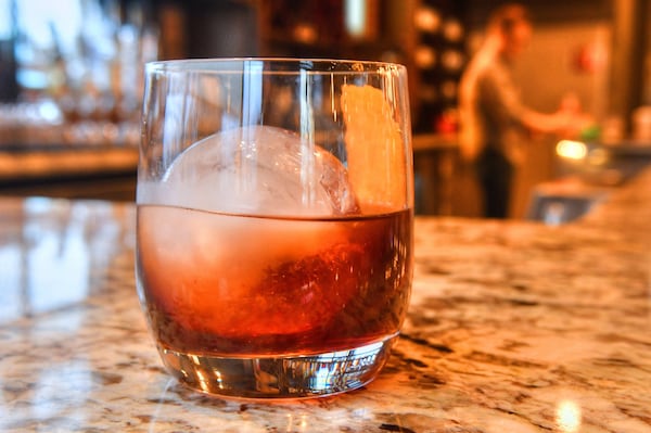 Towns End, slow & low whiskey, fernet, amaro, orange bitters, angostura bitters.  (Contributed by Chris Hunt Photography)