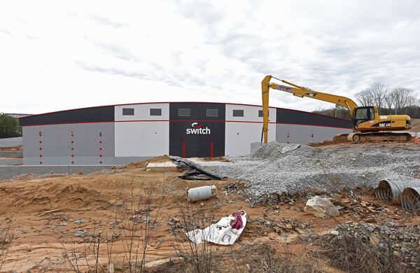 Construction site of the new Switch data center Switch in Lithia Springs on Friday, January 17, 2020. Switch, headquartered in Las Vegas, designs, builds and operates data centers. (Hyosub Shin / Hyosub.Shin@ajc.com)