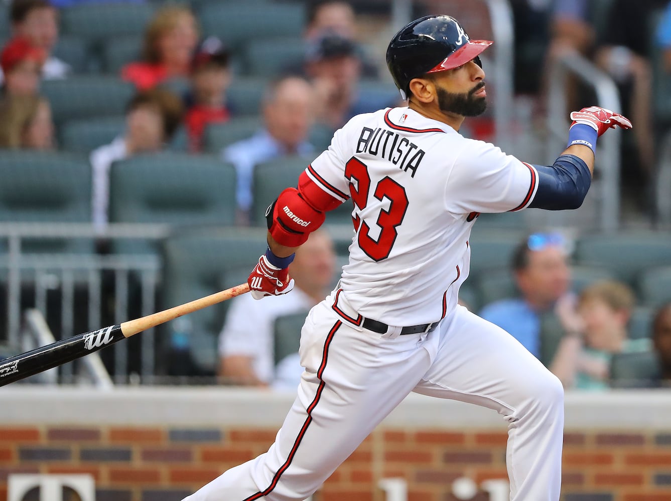 Photos: Jose Bautista suits up for Braves