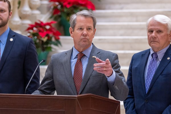 Gov. Brian Kemp, who ran in 2018 on pledges to expand gun rights, has yet to outline his stances on gun safety measures following the shooting at Apalachee High School in Barrow County that left two students and two teachers dead. A spokesman said the governor's office “will review the policy proposals put forward" and work with lawmakers during the upcoming legislative session. (Arvin Temkar / arvin.temkar@ajc.com)