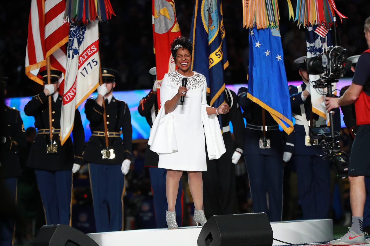 Super Bowl 53: Gladys Knight sings the national anthem