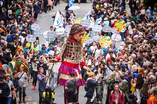 Amal joins the Manchester Day Parade in  2022. Photos: courtesy: The Walk Productions