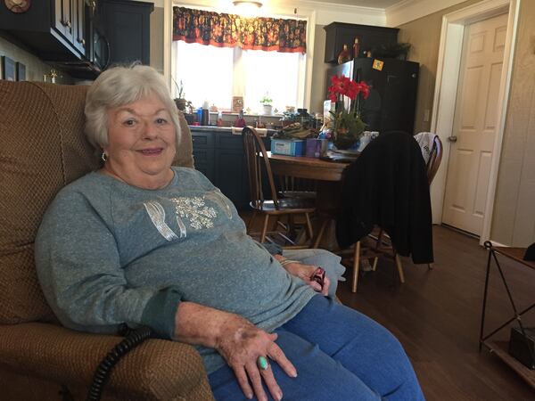 March 12, 2019  -- Mary Jo Fennell, 81, of Tennille, GA, speaks about Washington County Regional Medical Center a month and a half after it saved her life.  Fennell has used the Sandersville hospital all her life and she says keeping it running in spite of financial subsidies is so worth it.   PHOTO by ARIEL HART / ahart@ajc.com