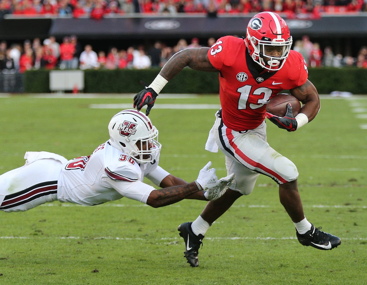 Photos: Bulldogs play Massachusetts in Athens