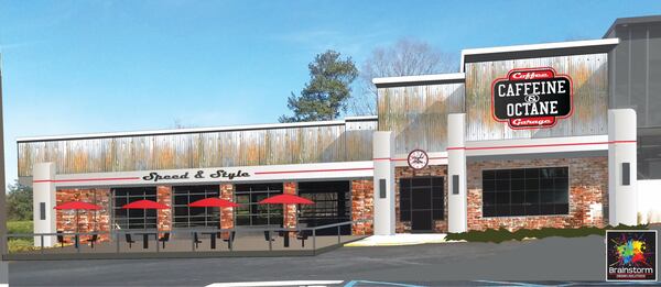 A rendering of Caffeine and Octane in Sandy Springs.