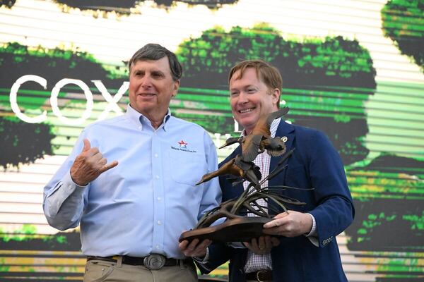 Jim Kennedy, left, and Adam Putnam, CEO of Ducks Unlimited