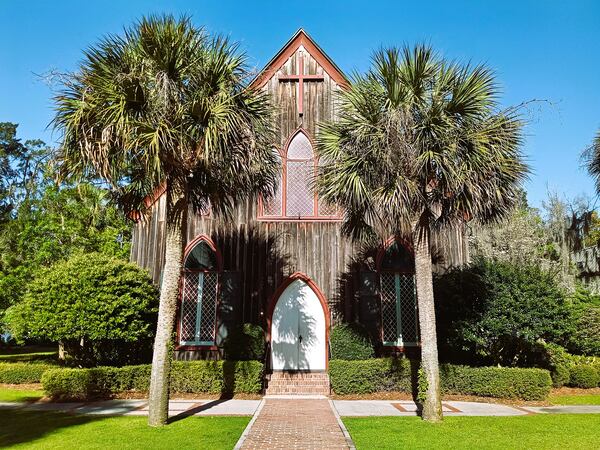 The Church of the Cross built in 1857 sits on a bluff overlooking the tidal May River in the Old Town section of Bluffton, South Carolina.
(Courtesy of Blake Guthrie)