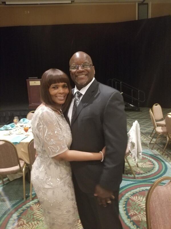 Terriyln Rivers-Cannon with her husband Audrey Cannon at the School Social Workers Association of America awards luncheon earlier this month in Orlando, Fla. 