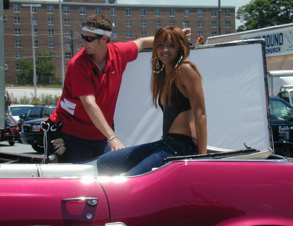 Ciara at a video shoot for "Goodies" on Campbellton Road in 2004. (AJC STAFF)