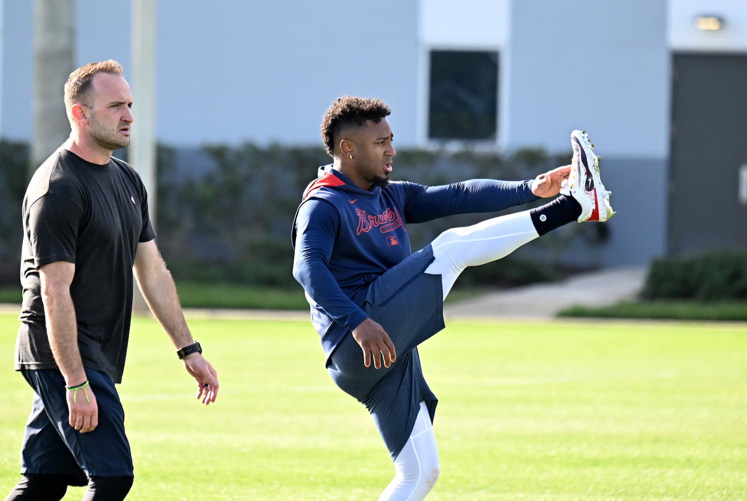 First full-squad spring training workouts