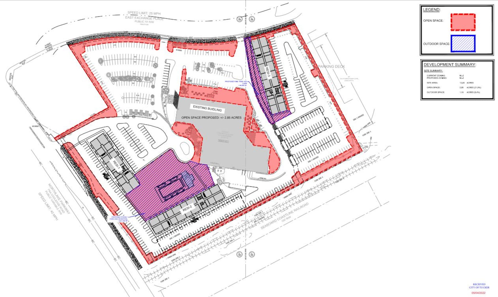 Tucker Exchange site plan