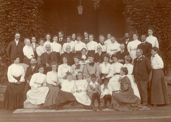 The original photograph of the Atlanta University faculty taken on the campus of Morris Brown College was shot by noted Atlanta photographer Thomas E. Askew.