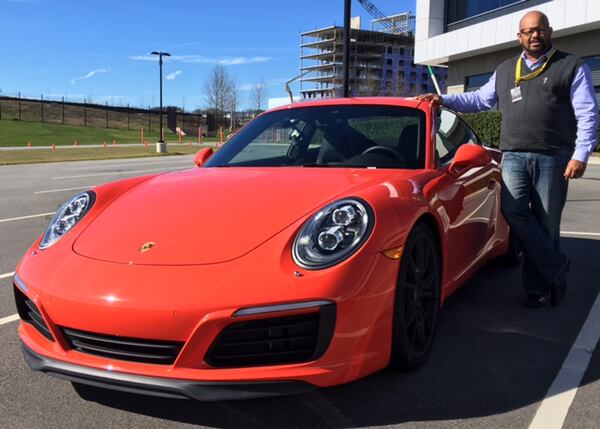 AJC Senior Todd Duncan about to take the Porsche Experience.