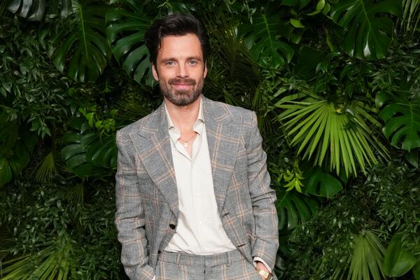 Sebastian Stan arrives at Chanel's 16th Annual Pre-Oscar Awards Dinner on Saturday, March 1, 2025, at The Beverly Hills Hotel in Beverly Hills, Calif. (Photo by Jordan Strauss/Invision/AP)