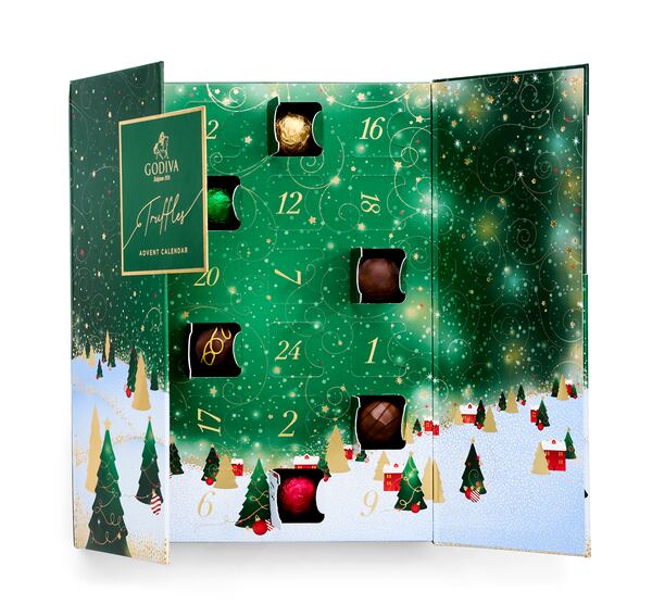 GODIVA offers Advent calendars filled with delicious pieces of chocolate for each day.
(Courtesy of GODIVA)