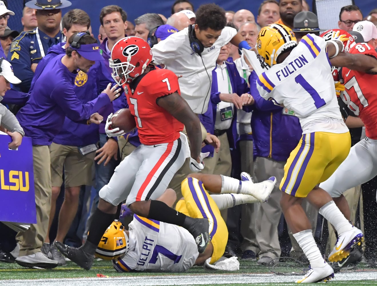 Photos: Bulldogs battle Tigers in SEC Championship game