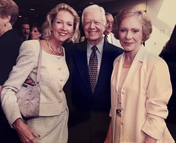 Amanda Brown Olmstead with former President Jimmy Carter and his wife, Rosalynn Carter.