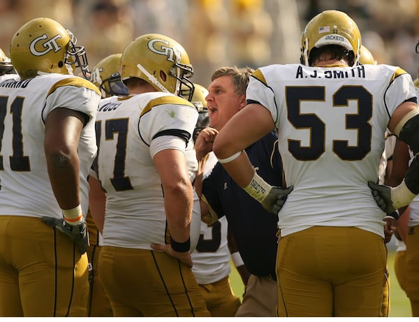 Georgia Tech coach Paul Johnson, then in his first season, was at a loss during the team’s 10-7 win over Gardner-Webb. “I really don’t know what to say,” Johnson said after the game. “It wasn’t very pretty. Clearly, I did a very poor job of getting that football team ready to play because they did not show up.” (AJC file photo: Johnny Crawford)