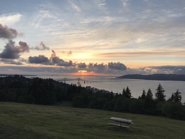 "This is the view from Astoria Column looking at the bridge over the Columbia River in Astoria Oregon on our trip down the Oregon coast," wrote Al Mullins.