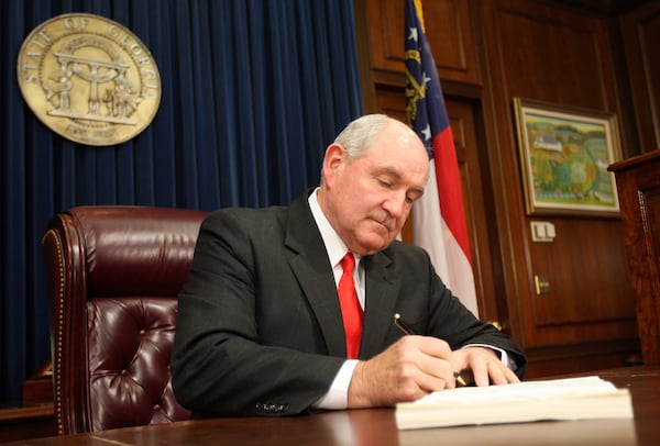 When Sonny Perdue became governor in 2003, he immediately had to call for tens of millions of dollars in “austerity cuts” to state university funding because of an ongoing recession. “We certainly must do more with less, but that is what being good stewards of taxpayers' resources is all about,” Perdue told lawmakers in 2003. (Ben Gray /AJC staff)