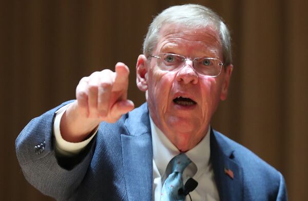 Retired U.S. Sen. Johnny Isakson could have a bridge near the Port of Savannah named in his honor if legislation proposed by Georgia House Speaker David Ralston wins passage. Curtis Compton/ccompton@ajc.com