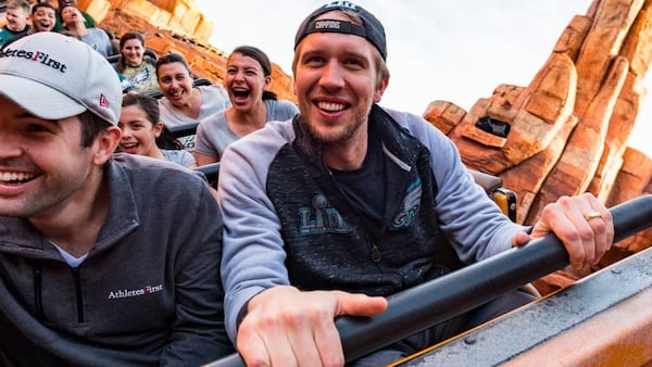 Eagles quarterback Nick Foles enjoyed a trip to Disney World after winning MVP honors at Super Bowl LII.