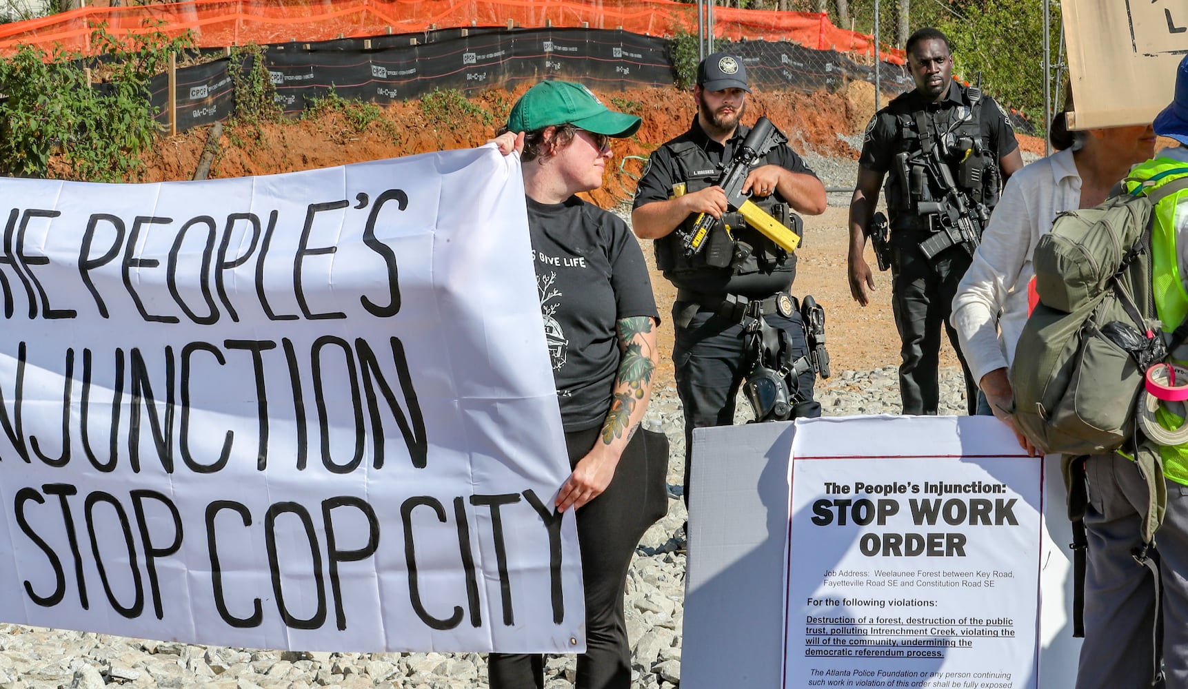 Training center protest