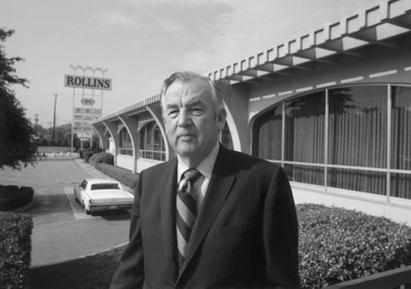 The late O. Wayne Rollins, shown outside Rollins Inc.’s Atlanta headquarters decades ago. Rollins grew up on a hardscrabble farm in Ringgold and in his thirties launched the business that grew into a multibillion-dollar empire. (AJC file photo)