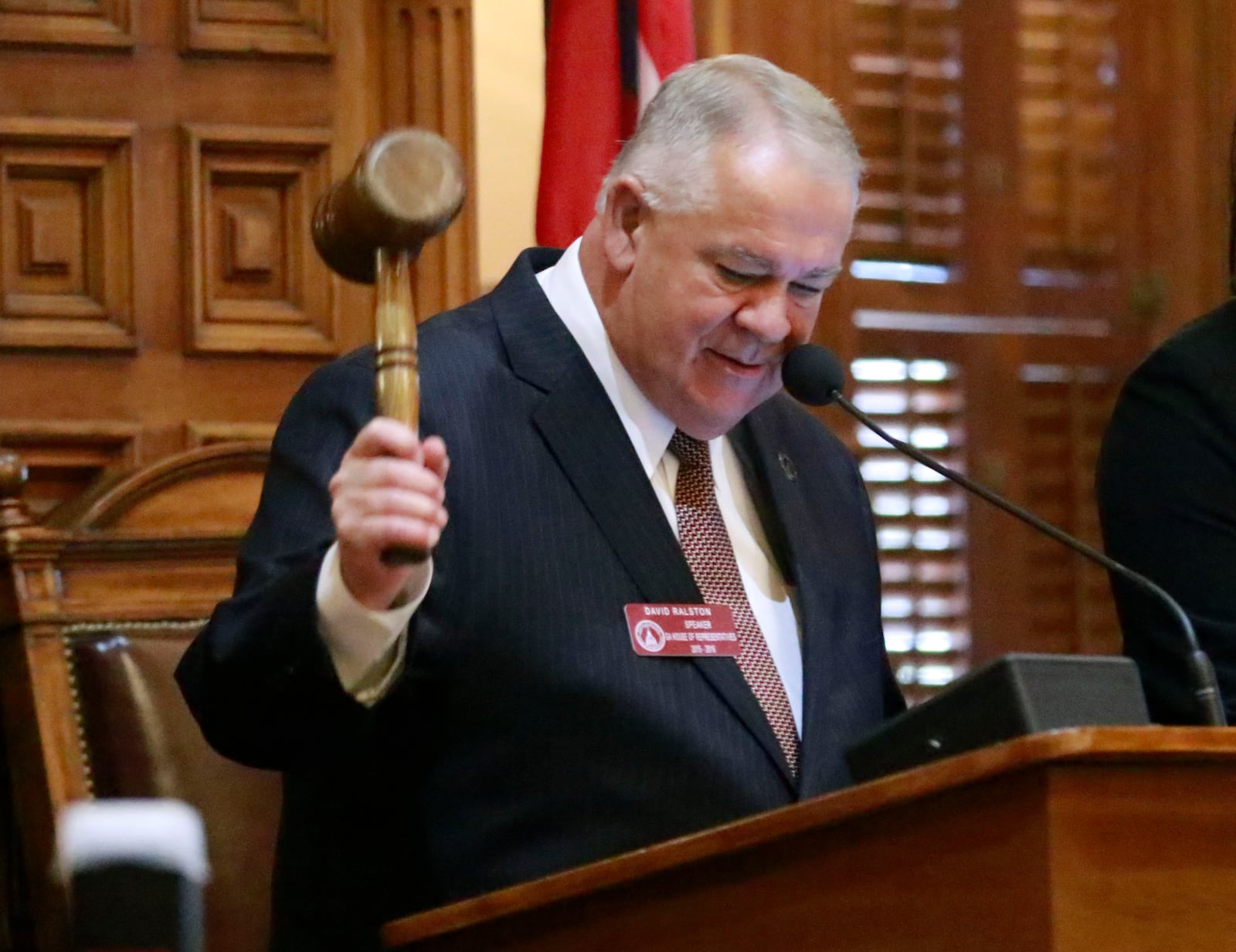 A portrait of the late House Speaker David Ralston, seen here in 2016, will be unveiled today at the Capitol in Atlanta.